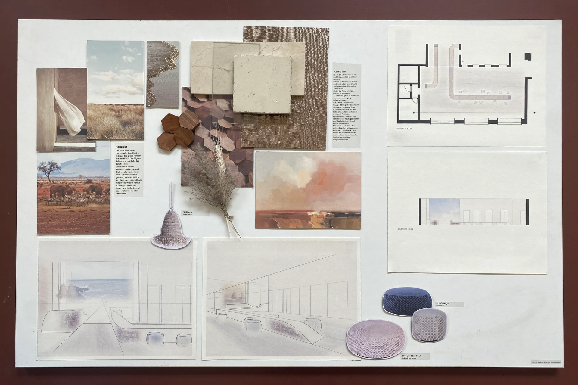 Handzeichnungen + Materialien