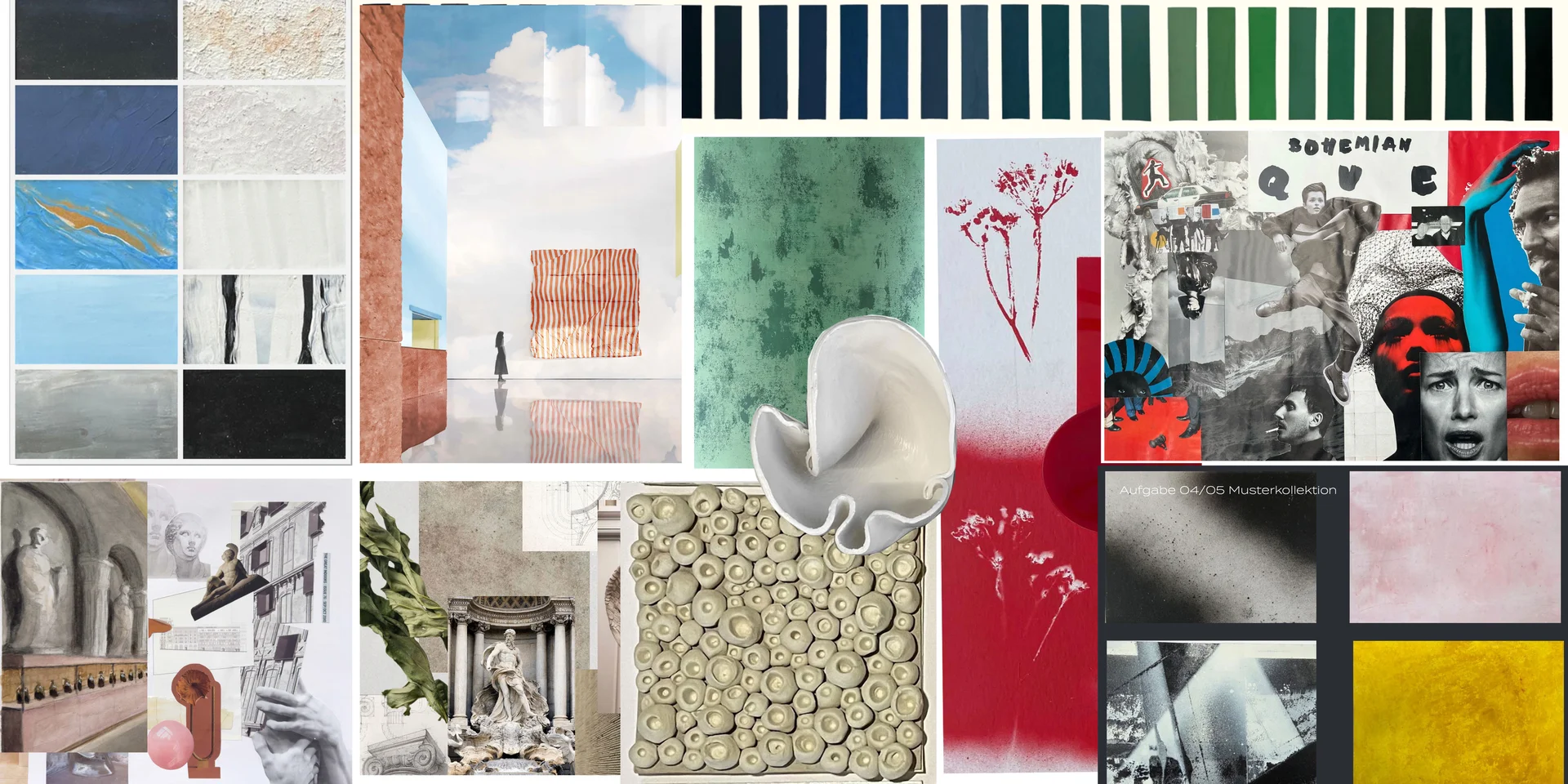 Material- und Farbexperimente